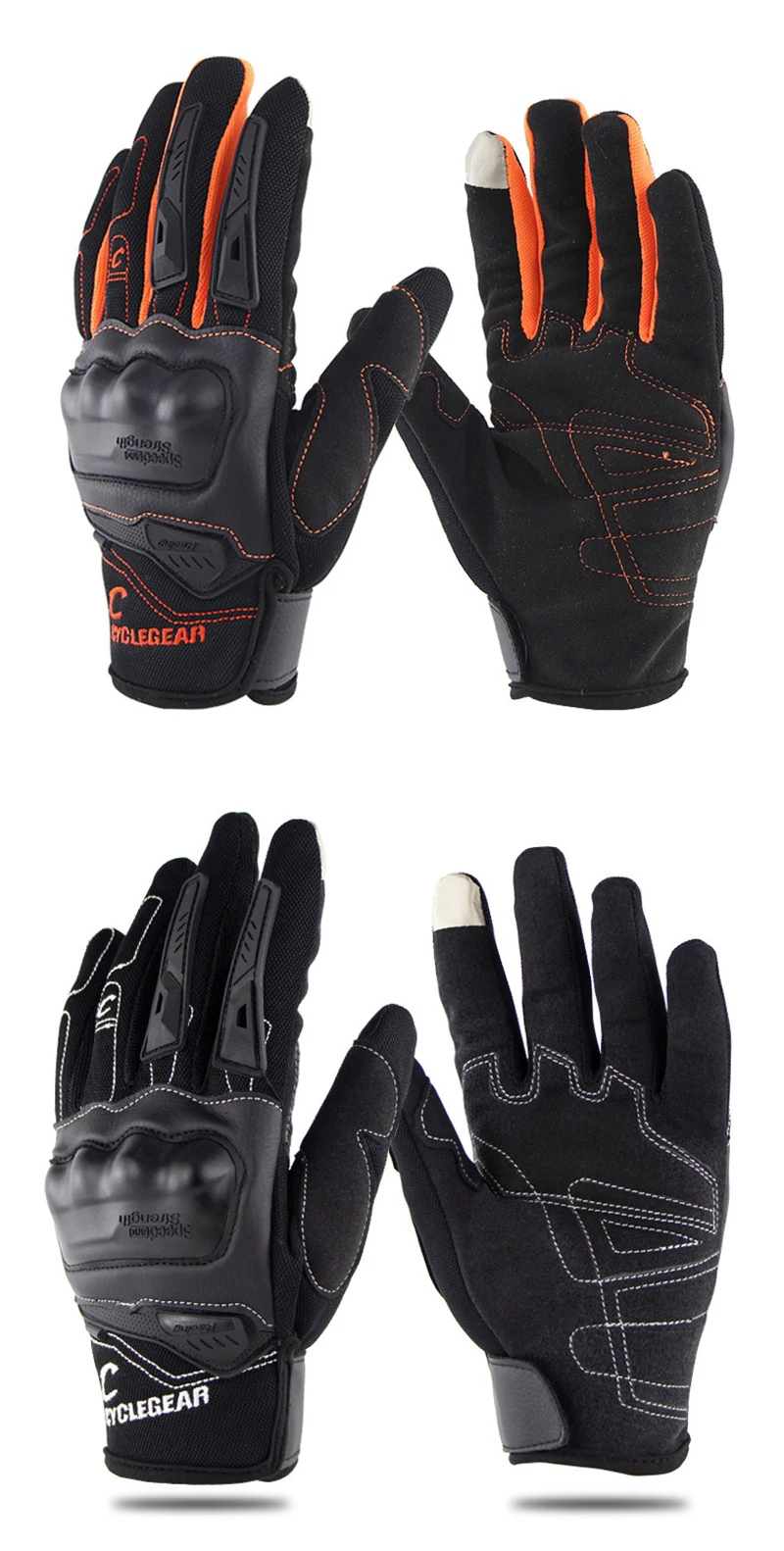 Новые мотоциклетные перчатки дышащие полный палец Guantes сенсорный экран сцепление анти-пропуск гоночные перчатки Мотокросс MTB велосипед внедорожный мото