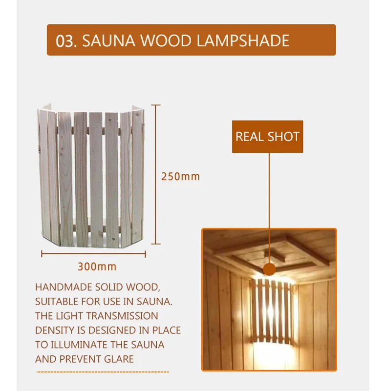 Practical Sauna Room Lampshade Anti-explosion Light Shade Sauna Suppli Home 