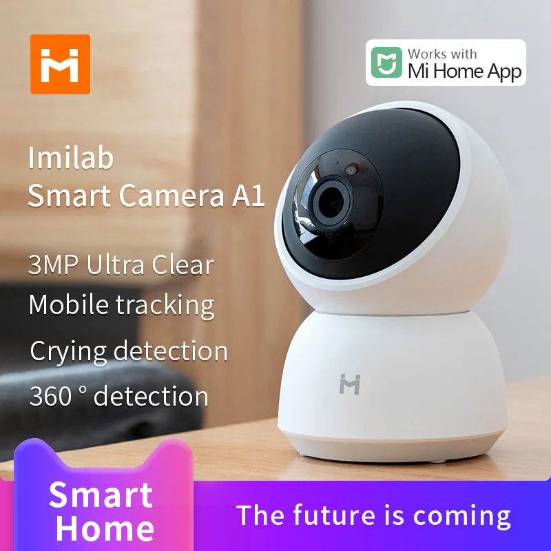 

IMILab Smart Camera A1 1296P HD Smart Webcam 360° Vision Video Camera View Baby Security Monitor work for Mi home APP