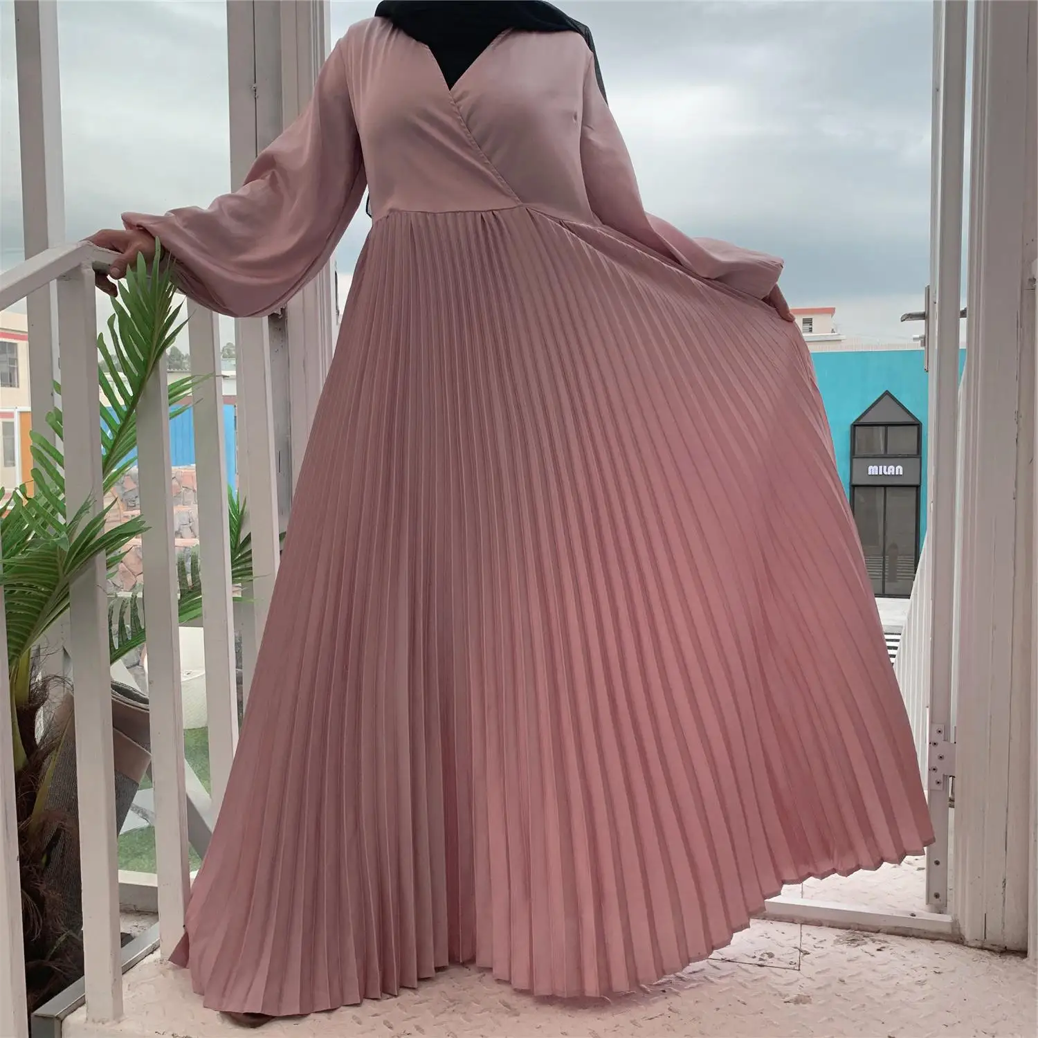 

Muslim Abayas Dresses for Women Dubai Abaya Turkey Pleated Dress Moroccan Kaftan Caftan Kuftan Robe Musulmane Femme Vestidos