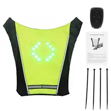 Регулируемый светоотражающий светодиодный светильник с дистанционным управлением и usb-зарядкой в стиле унисекс, Светоотражающий Жилет для ночного велоспорта, велосипедное снаряжение