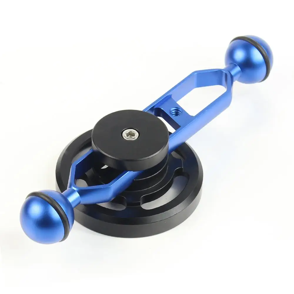 with 7inch arm blue XT-XINTE 67 мм макрообъектив держатель Широкий формат объектива стенд с 5/7/9/11 дюймов Расширение для подводного погружения и дайвинга плавающая рукоятка - Цвет: with 7inch arm blue