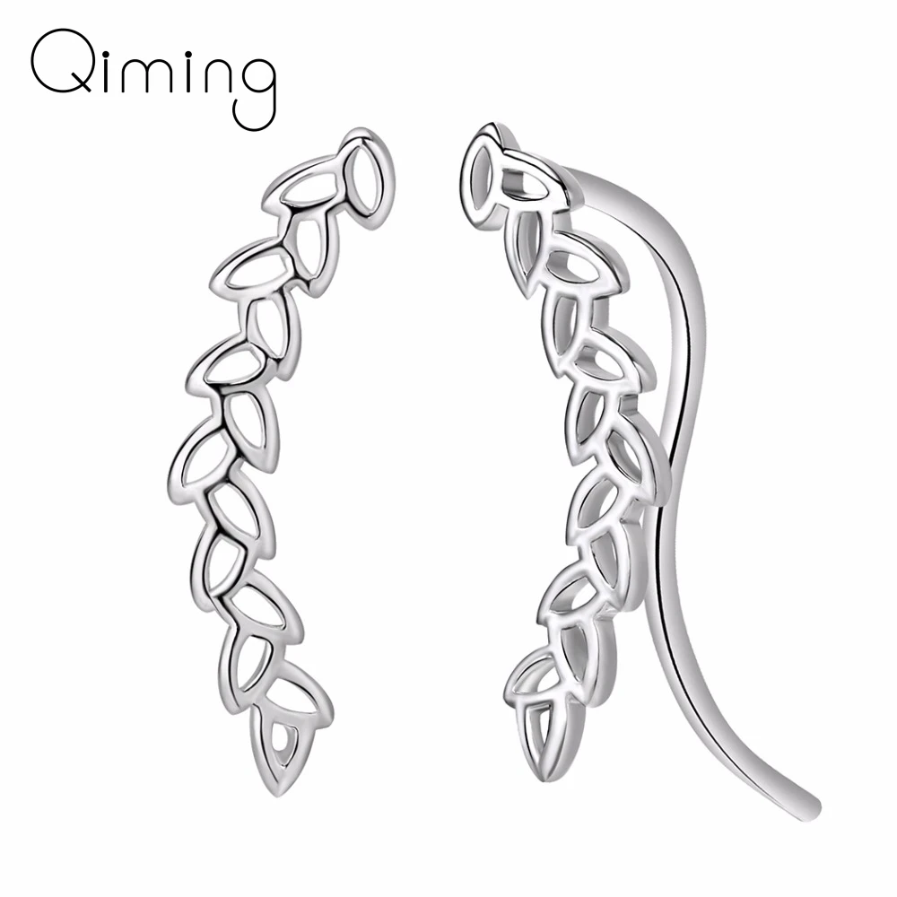 

Silver Geometric Pure Leaf Fashion Earrings Silver Drop Earring for Women Birthday Gift Accessories Pendientes Dropshipping