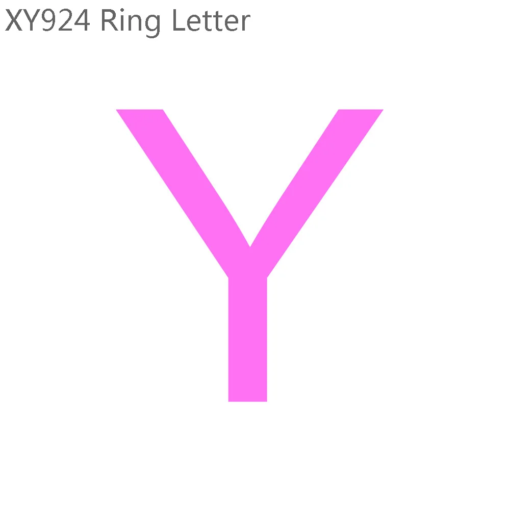 Letter Y Trusta 925 Твердые ювелирные изделия из настоящего стерлингового серебра 26 букв A-Z коктейльное кольцо Размер 5 6 7 девочек Дети Рождественский подарок XY924 - Цвет основного камня: Letter Y