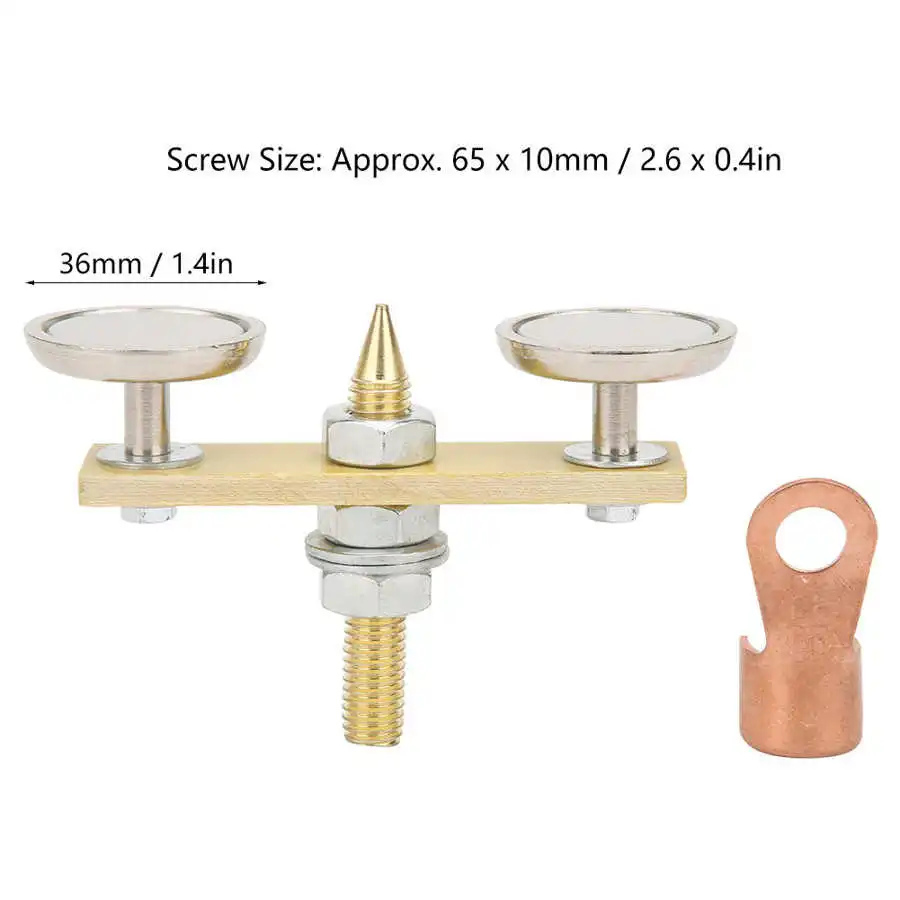 Welding Magnet Head Machine Tool Fix Ground Clamp 65 x 10mm With Brass Tail For Mechanical Maintenance