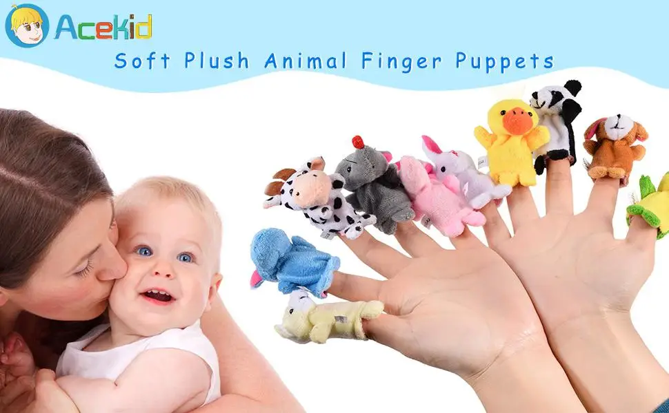 Kuulee Высокое качество Детские интересные игрушки десять пальцев и даже животные 7*3 см - Цвет: Белый