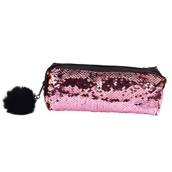 

Sequin Pencil Bag Beautiful Luxury Polyester 3 Color School Storage Sequin Stationery Case Gifts Protection Sequin Pencil Case
