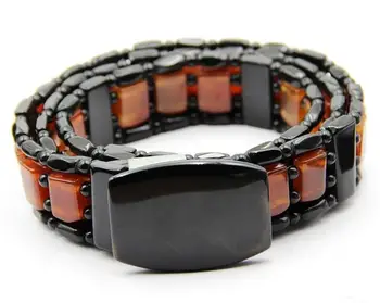 

Natural Brazilian agate belt red and black classic jade belt jade myelin men's and women's new multi-colored many popular