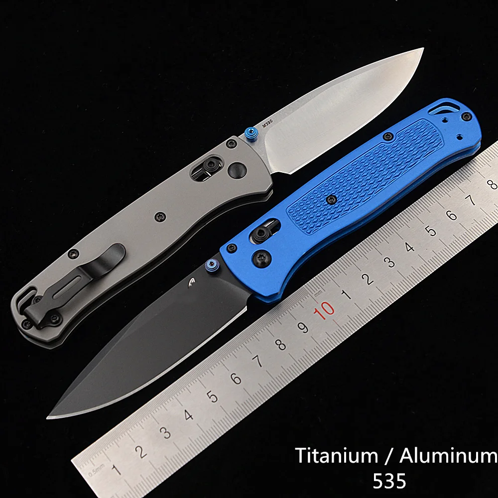 535 Titanium 9cr18 Mark M390 / Aluminum handle 9cr13 Mark S30v Blade Pocket Survival EDC Tool Kitchen Camping Hunt folding knife