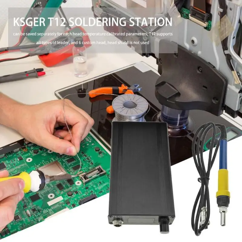

Durable Soldering Station Delicate Design KSGER T12 STM32 2.1S OLED DIY Soldering Iron Station Welding Stand Holder Kit