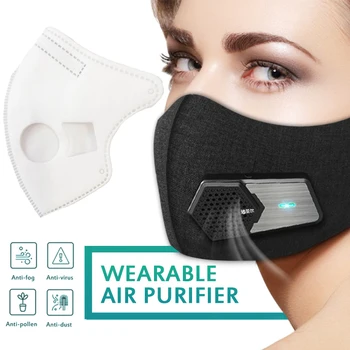 

Air Purifying Smart Electric Face Mask With Mask Accessories Electric Valve Filter Facial Fans Ventilation Fan For Smart Mask