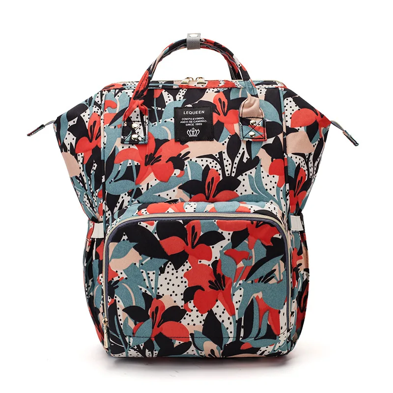 

LEQUEEN Diaper Bag Backpack Shoulders and One Shoulder Large Capacity New Fashion Maternity Multi-Function Mother's Bag
