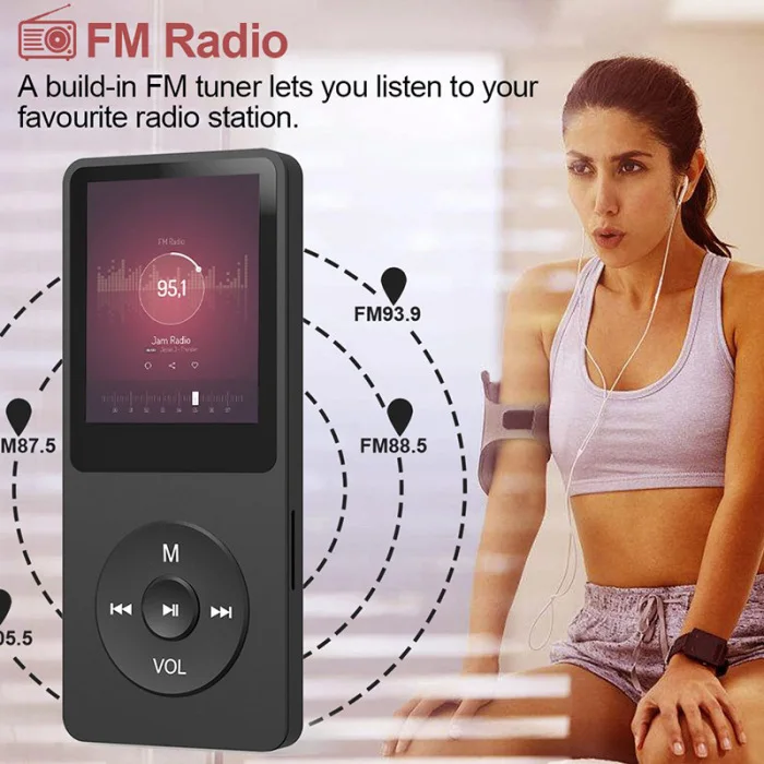 Sports MP3 Player Recording Pen with E-book Reading Picture Browsing FM Radio Function DU55