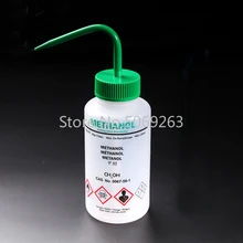 

2 Pieces/lot 500mL Laboratory Plastic for Methyl Alcohol Chemicals Rinsing Bottle Cleaning Safety Elbow Washing Bottle Vials