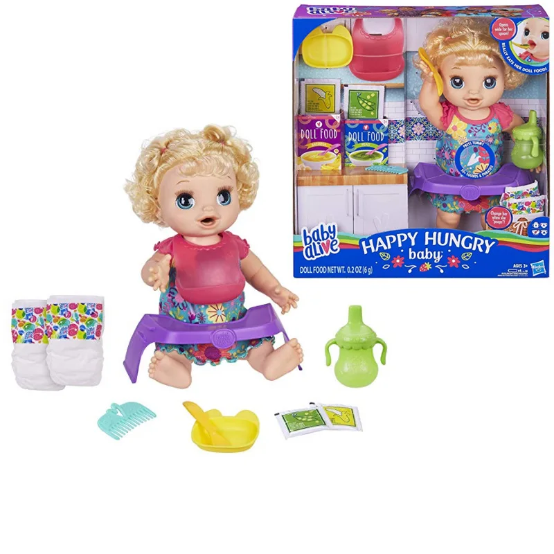 hasbro baby alive Naughty baby двуязычный голос может пить воду peeing вокальный Танцы Кукла с микропроцессорным управлением игрушка для детей подарок