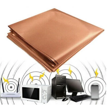 

1x1m Copper Fabric EMF Protection Pure Copper Fabric Blocking RFID/RF-Reduce Conductive Fabric for Prevent From Radiation