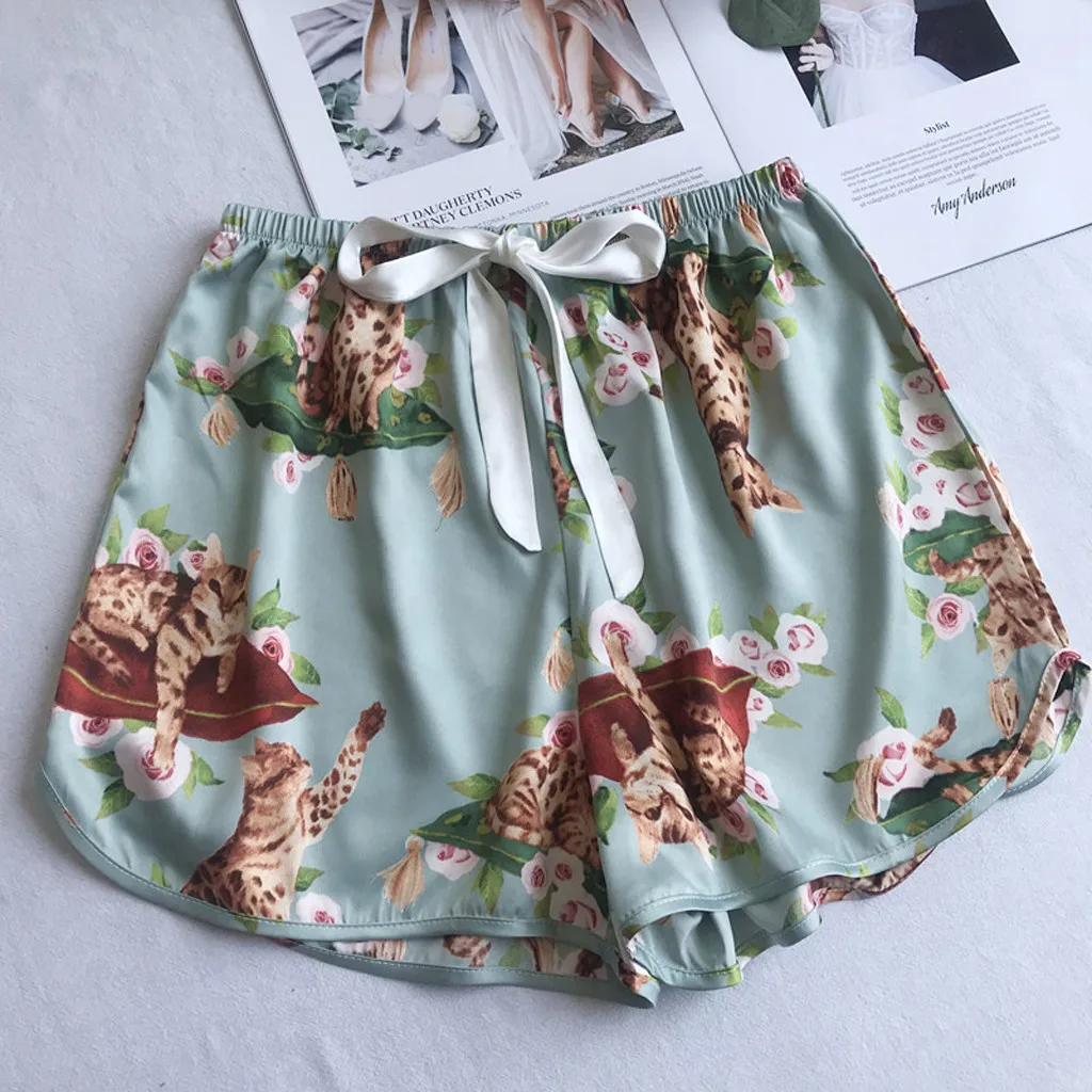 Сексуальные женские Пижамные шорты на бретельках, пижамные комплекты Pizama damска Lenceria Mujer, пижамный комплект с принтом, пижамы для женщин