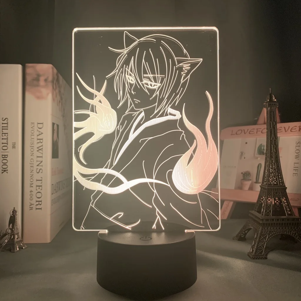 Kamisama Kiss Love Very Nice God Tomoe 3d Led Lamp For Bedroom Manga Night Lights Anime Avatar Figure Room Decor Gift Luces decorative night lights Night Lights