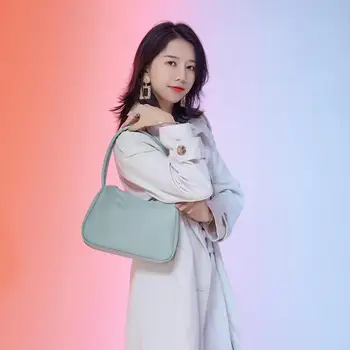 

2020 new women's bag solid color simple underarm bag Oxford ladies bag fashion popular shoulder bag