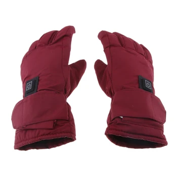 

1 Pair Motorcycle Full Finger Electric Heated Gloves with Temperature Switch
