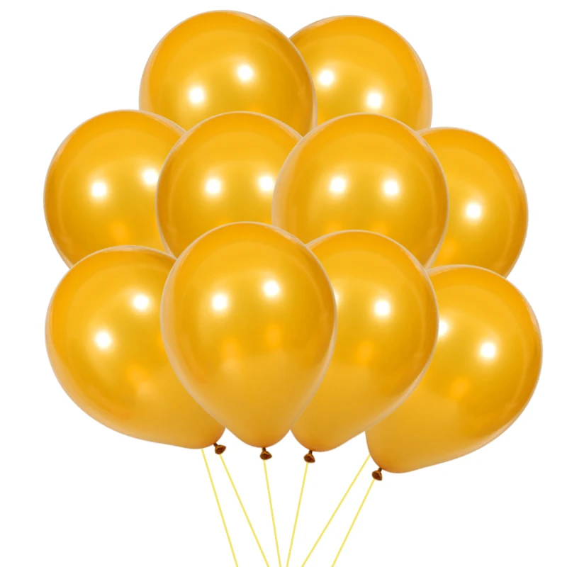20 50 шт./лот 12 дюймов 1,5 г разноцветные жемчужные золотые белые латексные надувные шары для праздника свадебные украшения с днем рождения - Цвет: Gold