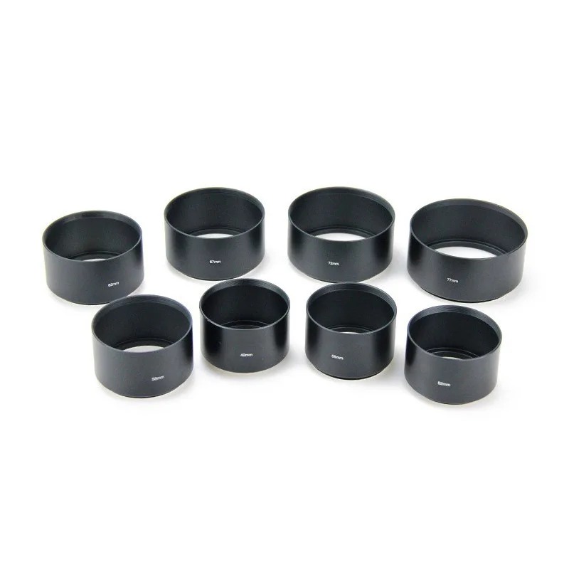 10pcs 37mm 39mm 40.5mm 43mm 46mm 82mm long Metal LENS HOOD for canon nikon pentax sony olympus | Электроника