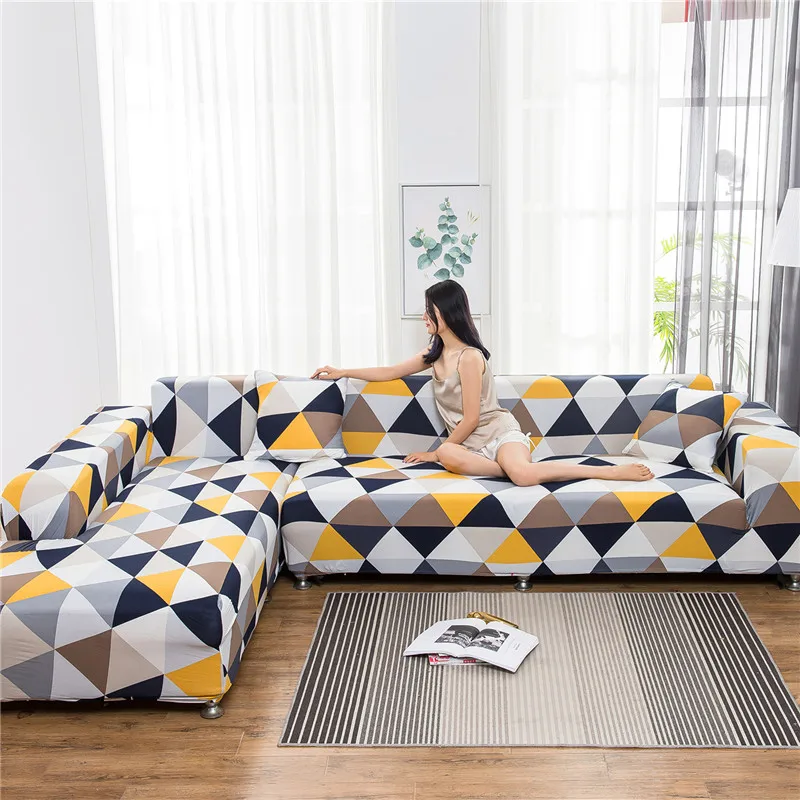 1 pcs Corner Sofa Cover Elastic Couch Cover for Sofa Sectional L Shaped Sofa Cover Chaise Longue Stretch Sofa Slipcover L shape