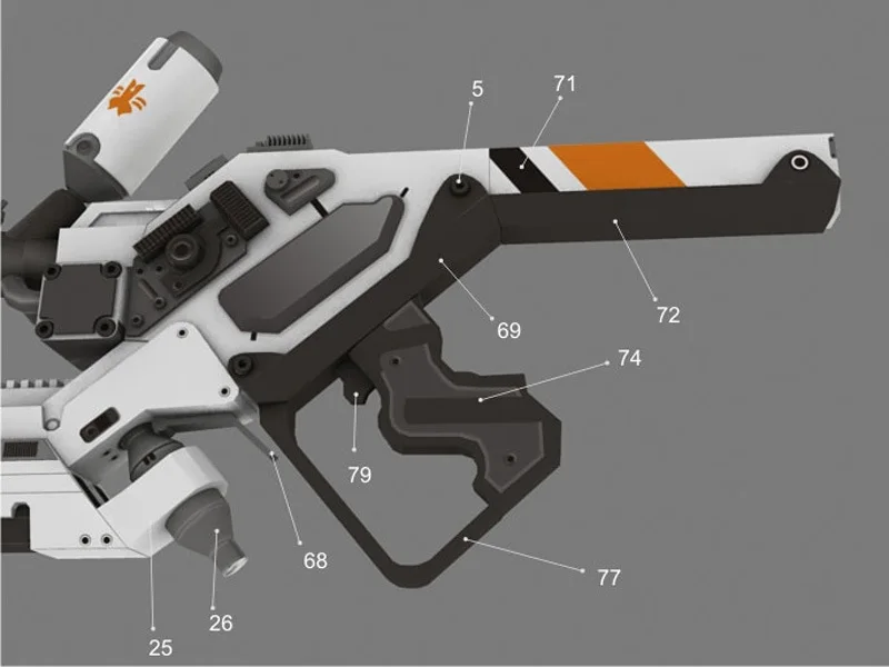 discounted  Area 9 Arc Step Alien Rifle 1:1 DIY 3D Paper Card Model Building Set Educational Toys Military Mode
