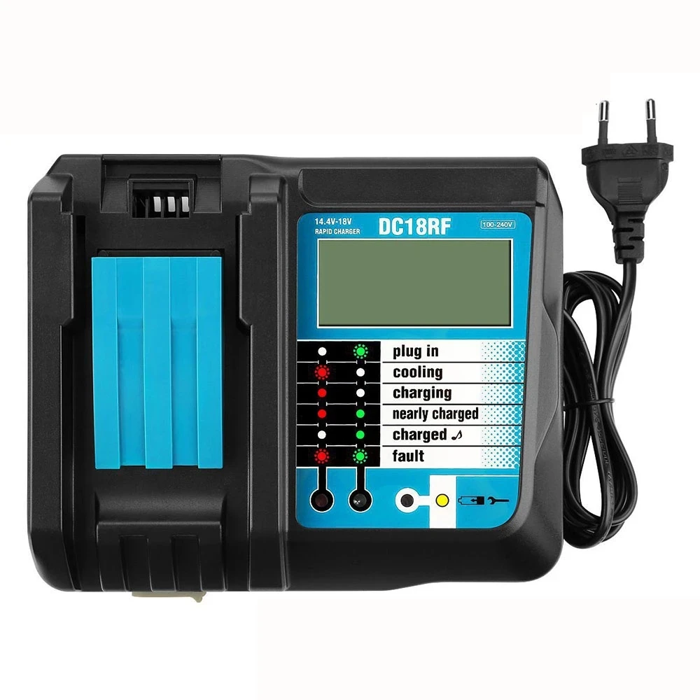 DC18RD Dual USB Port Battery Charger for Makita 14.4V 18V BL1860 BL1415 BL1430 BL1830 BL1840 BL1850 BL1845