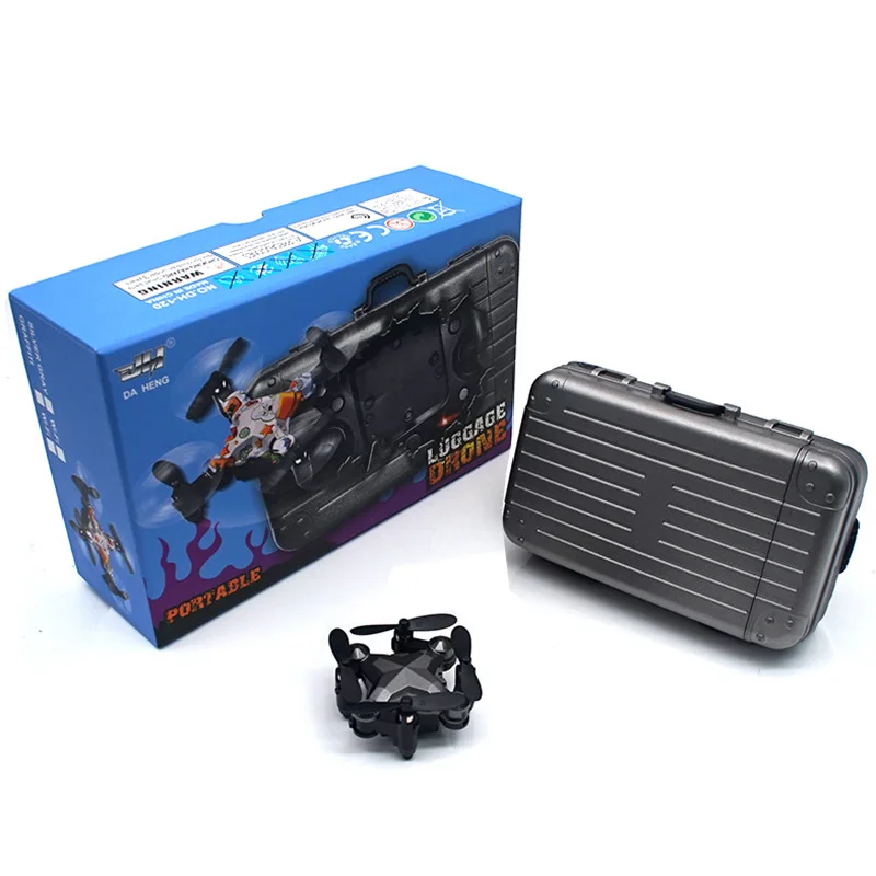 M12 Luggage Aircraft Travel Case Four-Axis Remote Control Intelligent WIFI Mini Folding Gravity Induction Drone