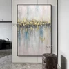 Abstract 3D Gold Thick Art Handmade Oil Painting Canvas Gold Paintings Wall Pictures Art Wall Artwork For Dining Room Decoration ► Photo 3/6