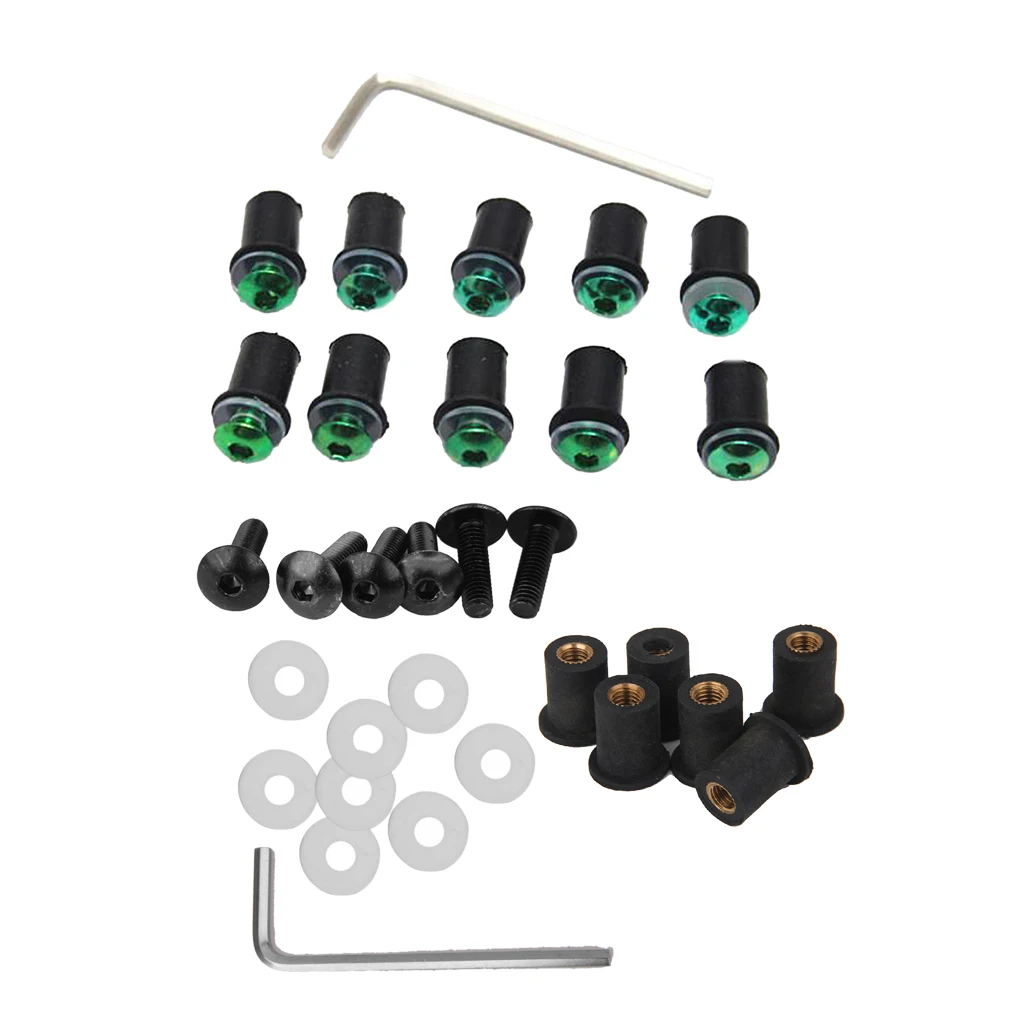 Motorcycle Windscreen Nut Bolt Washer Screw Motorbike Windshield Fairing Screen Fastener Kit  for Yamaha Kawasaki Suzuki 