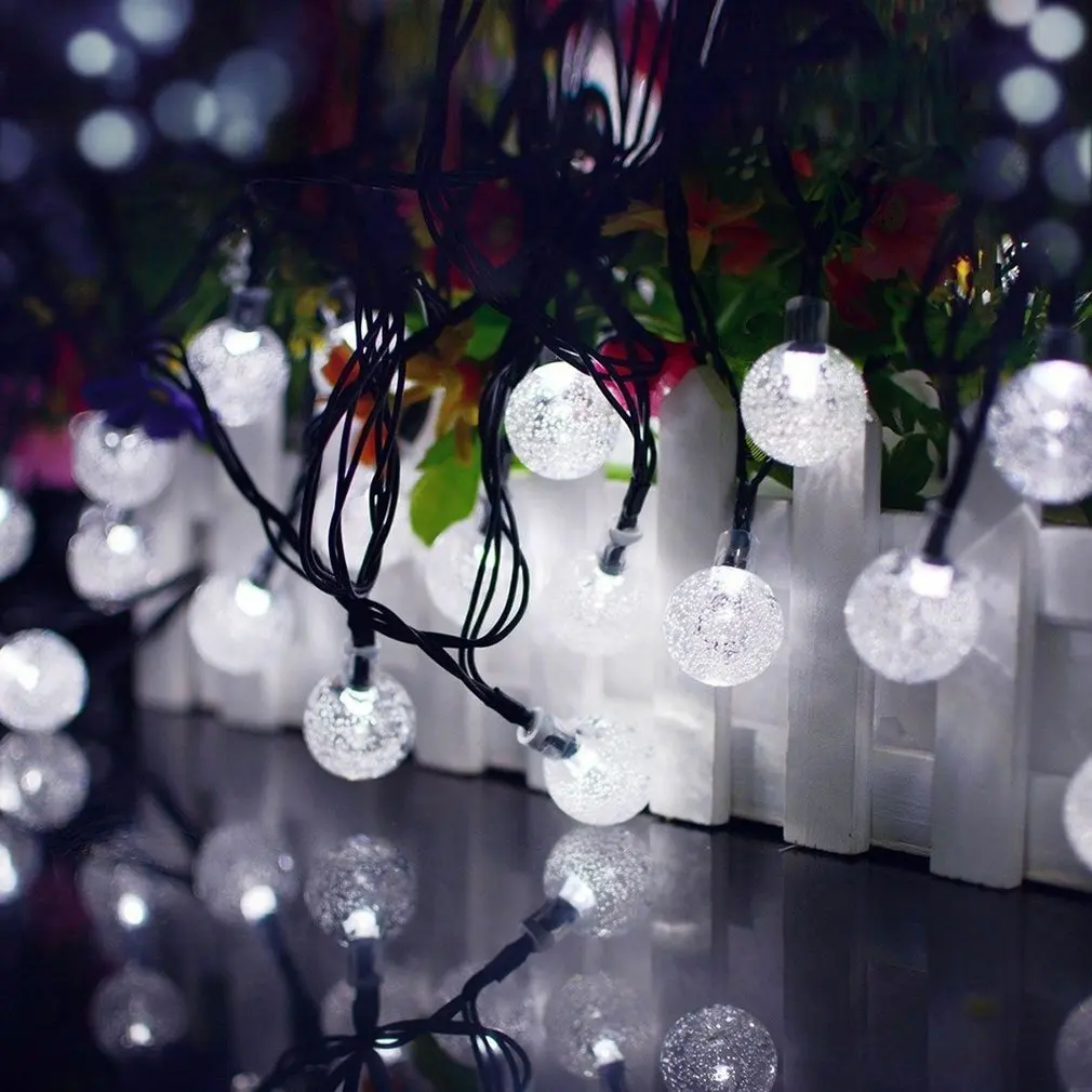 30Led пузырь шар Открытый водонепроницаемый солнечный светильник струнный шар светильник s Рождественский светильник s садовый светильник s