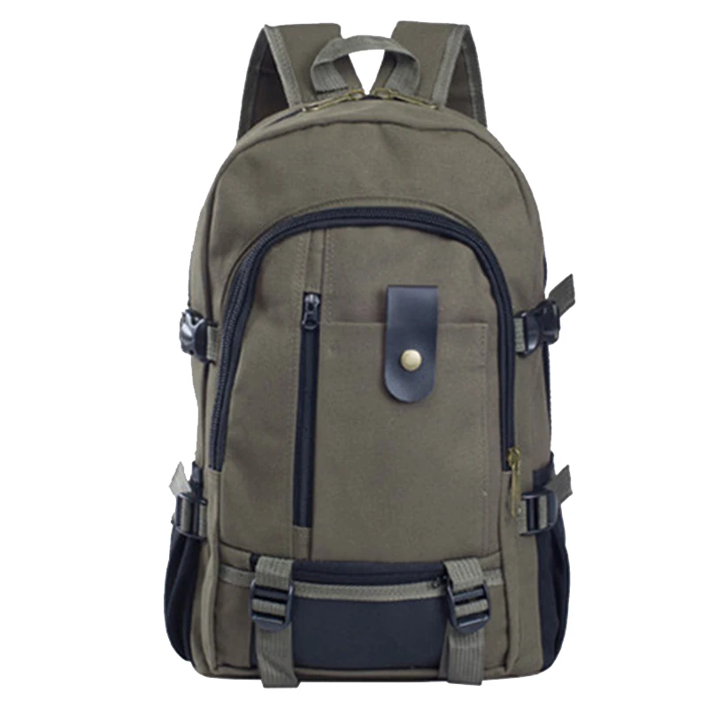 WENYUJH мужские парусиновые рюкзаки, для отдыха и путешествий, Винтажный Мужской рюкзак для ноутбука, сумка через плечо, многофункциональные универсальные сумки для компьютера - Цвет: Army green