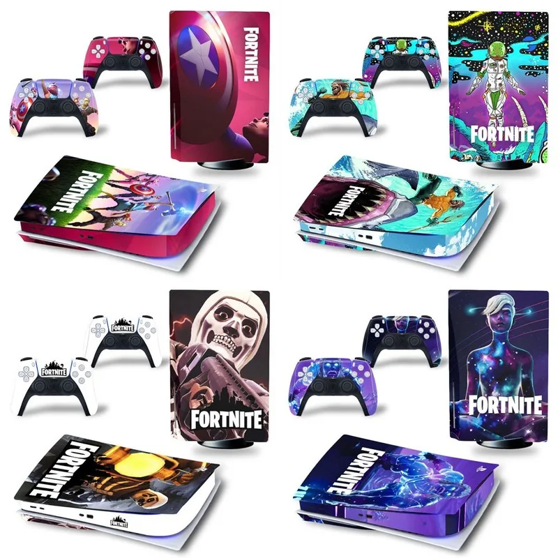 Наклейка Fortnite для PS5 на диск оптический привод версия игровой консоли наклейка