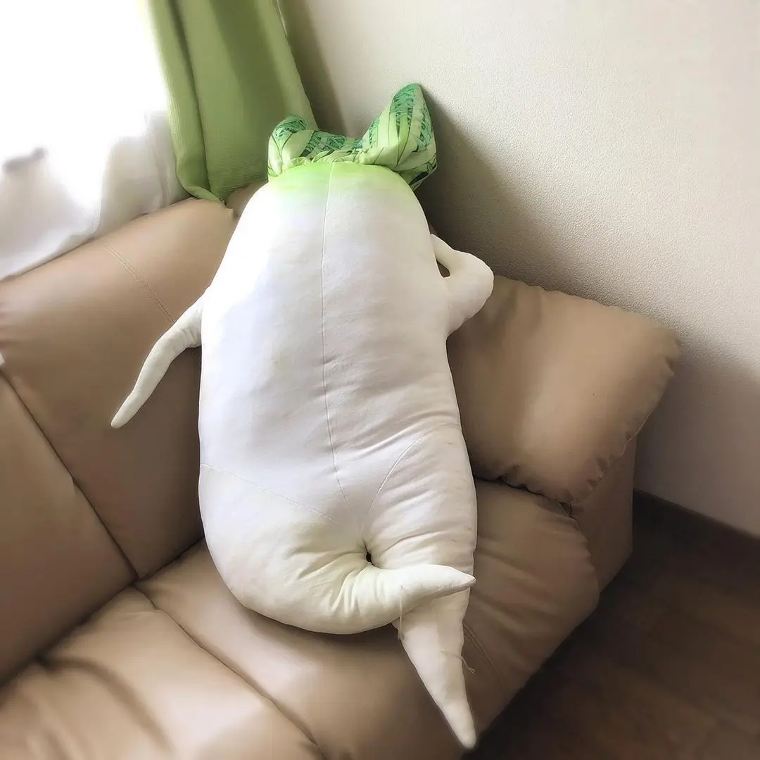 30120cmHugRadishPillowCuteFunnyRadishPlushToySoftSexyRadish