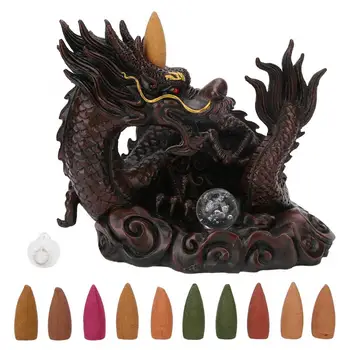 

Distinctive Dragon Shape Backflow Incense Burner Holder Ornamental Home Ornament Decor Home Ornament