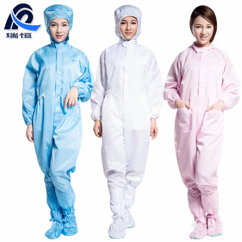

Dongguan Manufacturers Wholesale Anti-static Cleanness Clothing Work Clothes Hooded One-piece Dust-Free Static Electricity Dustp