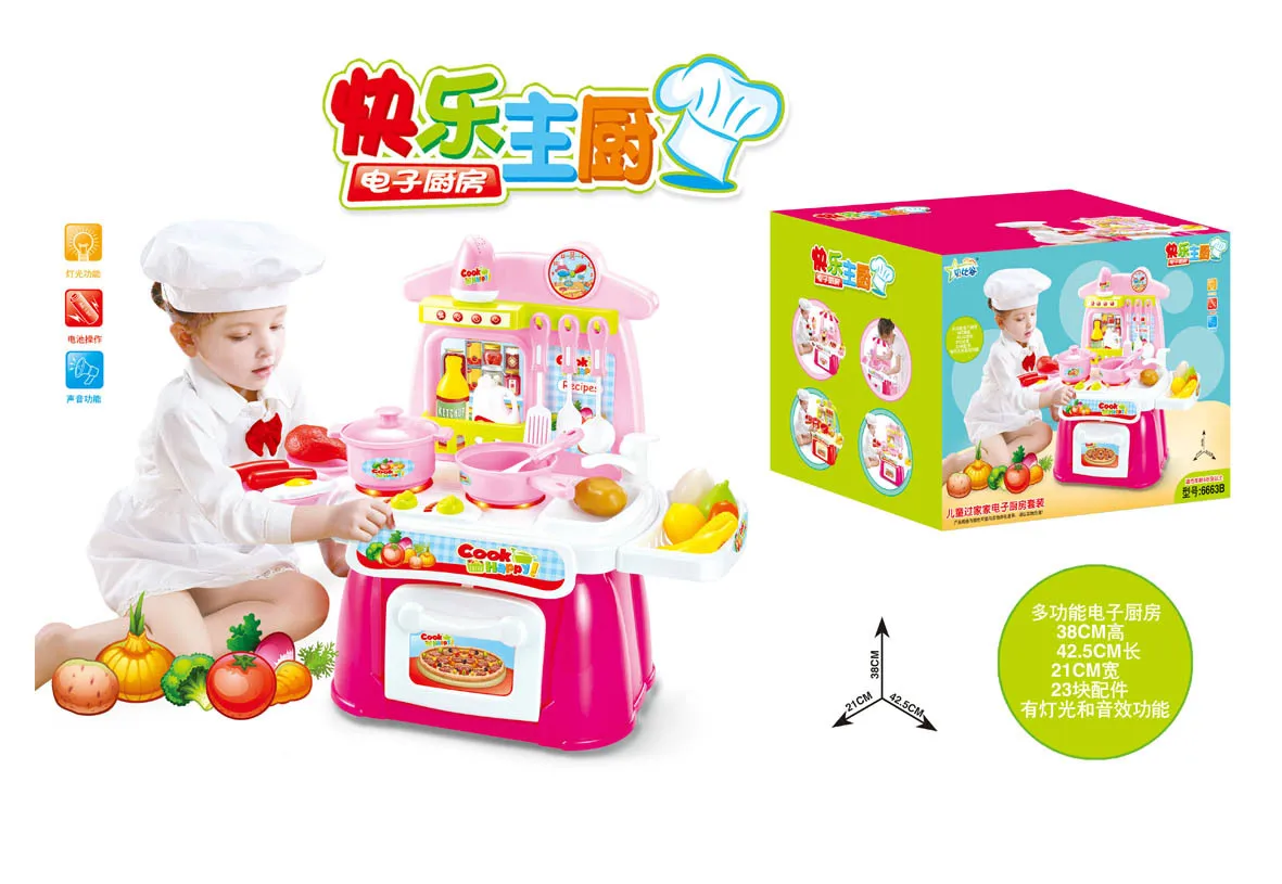 Детский игровой домик, игрушки, модель, кухонные огни, звук, мини, набор для приготовления пищи, игрушки для девочек