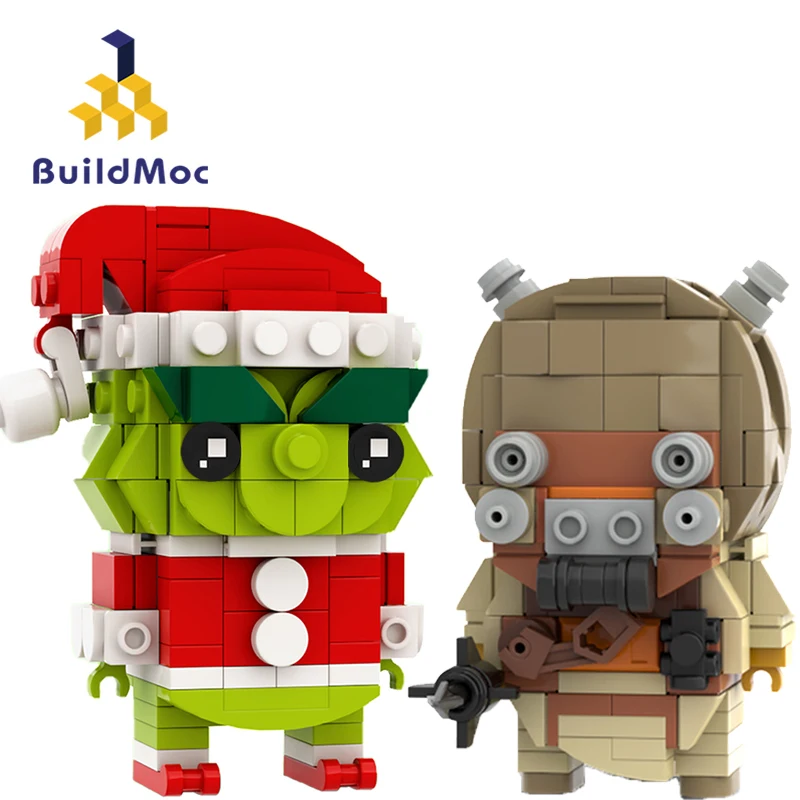 Bulidmoc Star Battle Christmas Green Monster Figures Armi Brickheadz Building Blocks Mattoni Per Bambini Giocattoli Regali