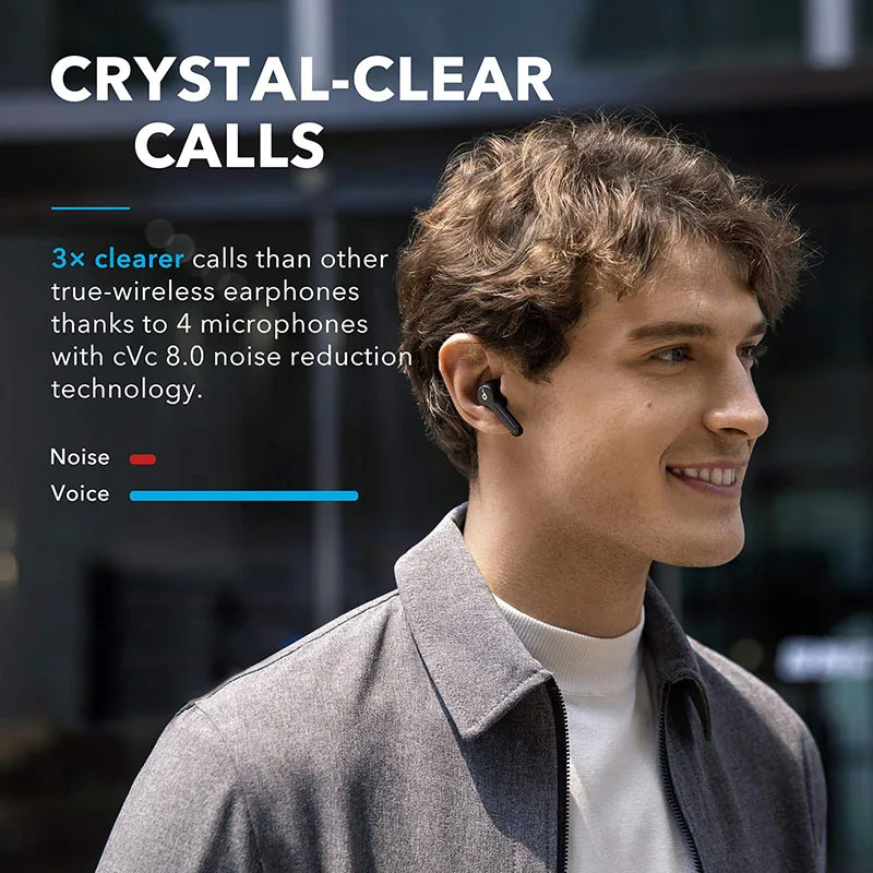 Anker Soundcore Liberty Air 2 Wireless Earbuds Diamond Coated Drivers Bluetooth Earphones with 4 Mi