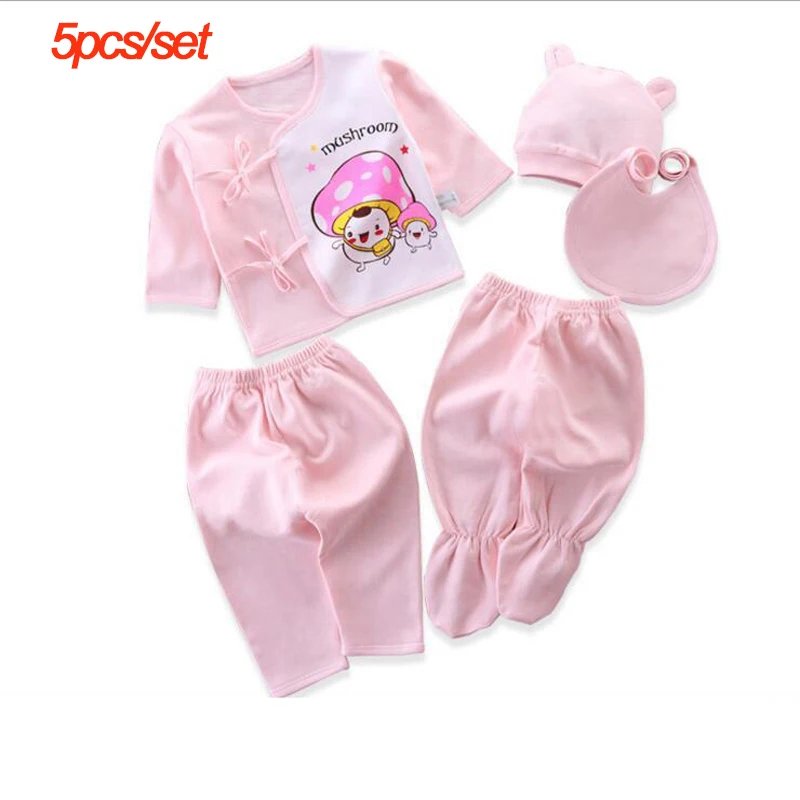 Одежда для новорожденных; костюм для малышей; 18 шт./компл.; Одежда для младенцев; брюки; нижнее белье; шляпа рубашка; подарок с героями мультфильмов; рождество; YKQ002 - Цвет: CW6001B-5pcs-set