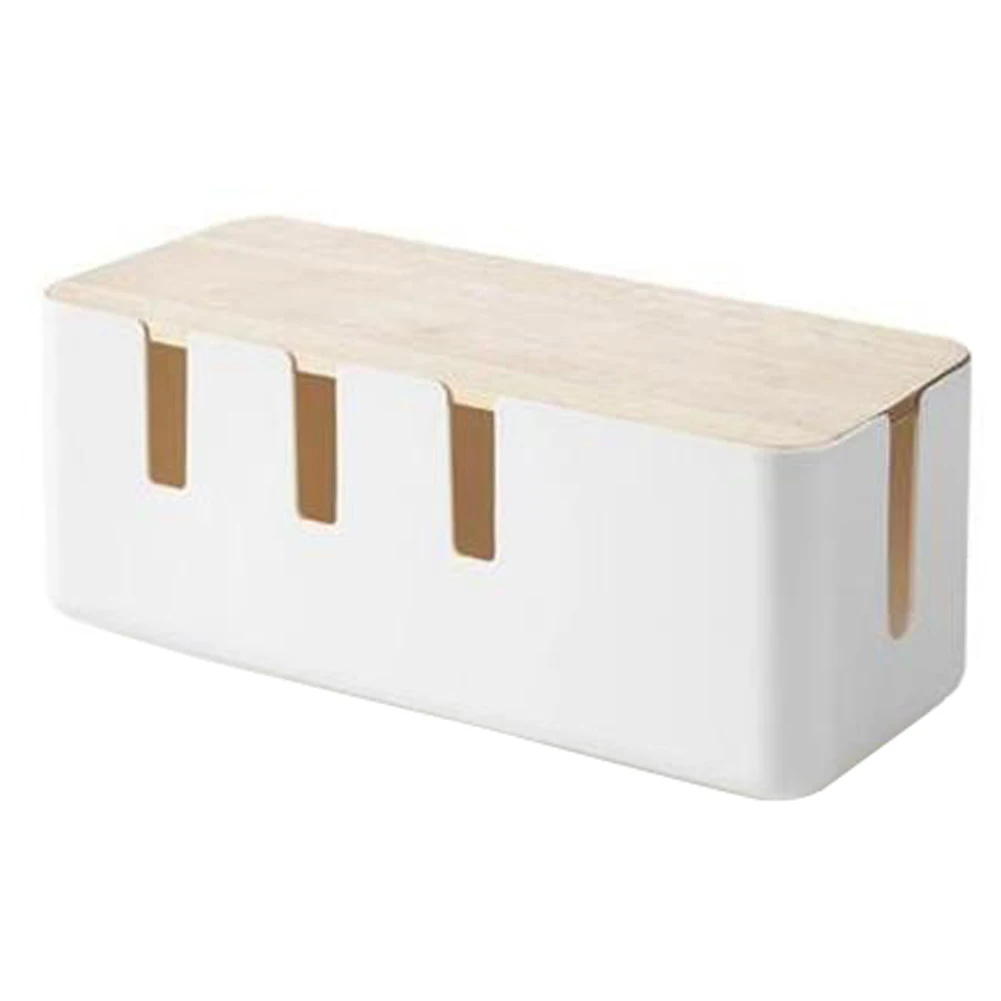 canvas storage boxes Cable Storage Box Power Strip Wire Case Anti Dust Charger Socket Organizer Network Line Storage Bin Charger Wire Management fabric storage cubes Storage Boxes & Bins