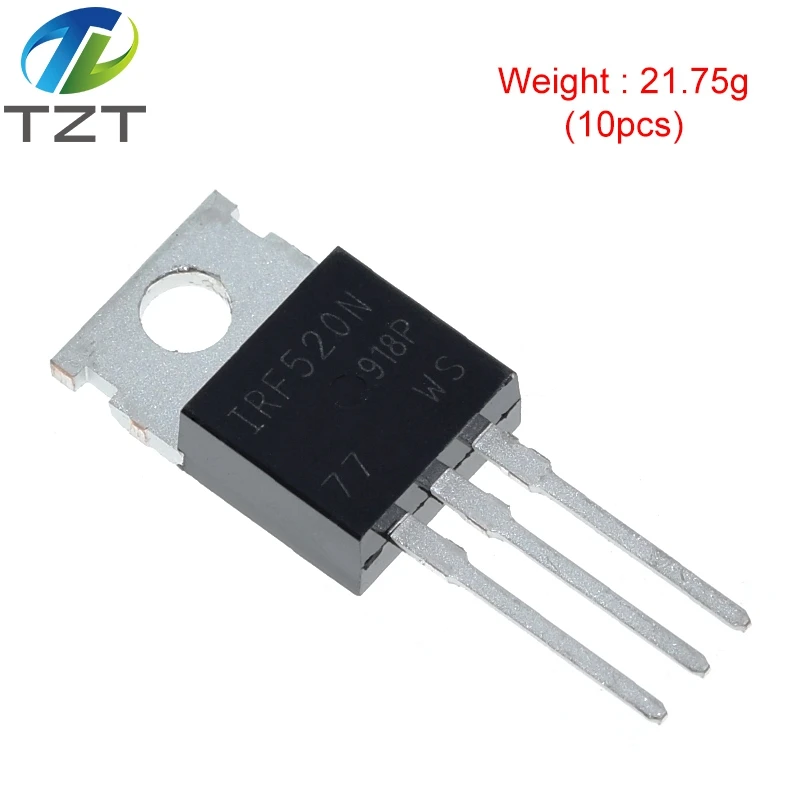 10PCS IRF510 IRF520 IRF530 IRF540 IRF630 IRF640 IRF730 IRF740 IRF830 IRF840 Transistor TO-220 TO220 – Detail 2