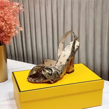 

Hot Sale Shoes Women Leisure Women Sandals Genuine Leather High Heels bow-knot Party Women Sandals Zapatos De Mujer Size 35-41