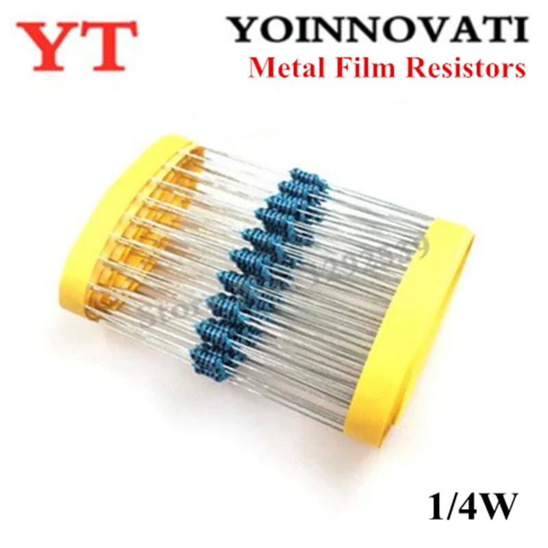 

100 шт./лот 1/4W 10K 10 кОм +/-1% 0,25 w металлического пленочного резистора