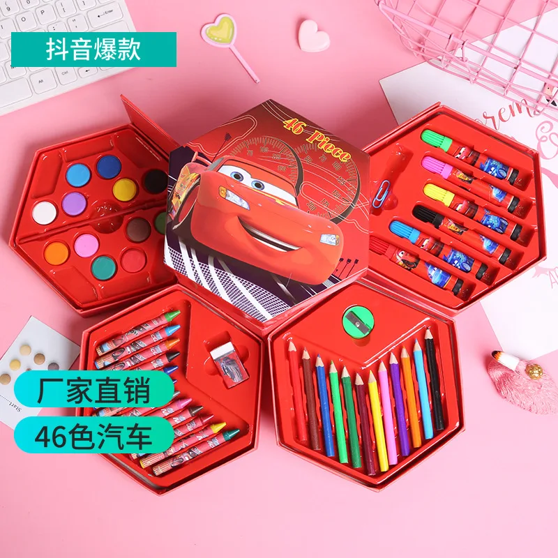 Disney Frozen Mickey Princess Children's Painting Set Watercolor Pen Combination Boys and Girls Birthday Gift School Supplies watercolor paint set watercolor pen set