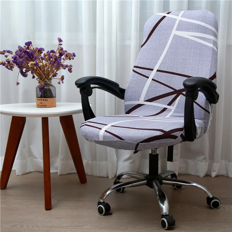 Эластичный стул крышка офисное сиденье Чехол для компьютерного стула съемное покрывало на кресло вращающийся подъемный стул Чехол Чехлы Slipcover