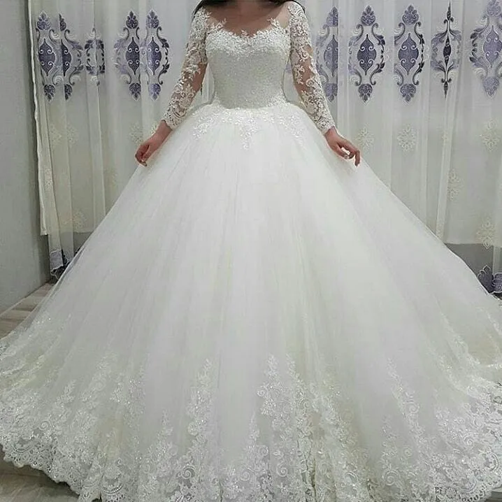 

Wedding Dresses 2020 Ball Gown Vintage Woman's Plus Size Bride Gowns
