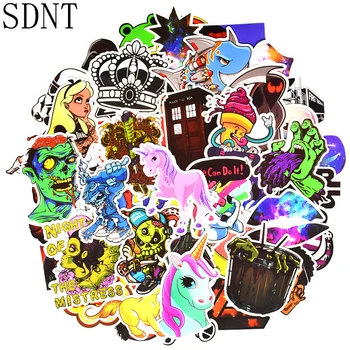 

50 PCS Humor Dark Cool Stickers Horror mixed Funny Graffiti Decal Stickers Kids Toys to DIY Laptop Guitar Skateboard Bicycle Car